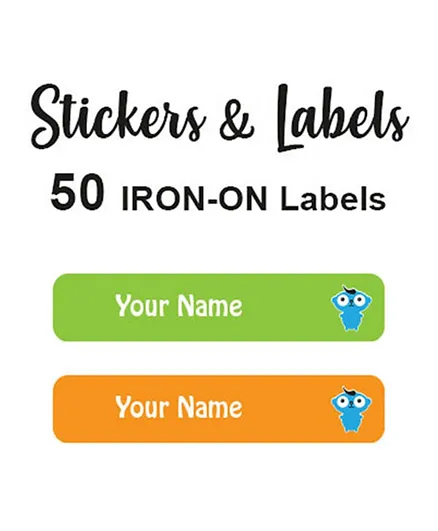 Ladybug Labels Personalised Name Iron-On Labels Nick - Pack of 50
