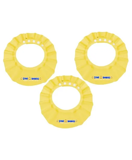 Star Babies Yellow Shower Cap - Pack of 3