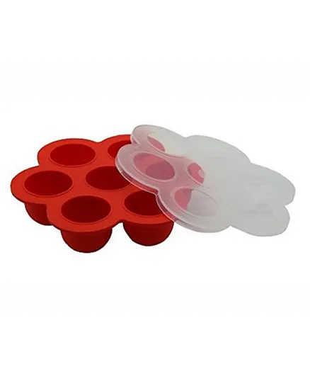 Eazy Kids Food Freezer Tray With 7 Moulds - Red