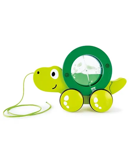 Hape Wooden Tito Pull Along Toy - Green