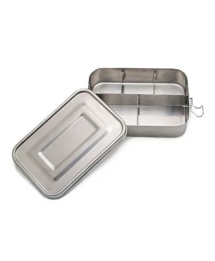 Bamboo Bark Stainless Steel 5 Compartment Lunch Box - Grey