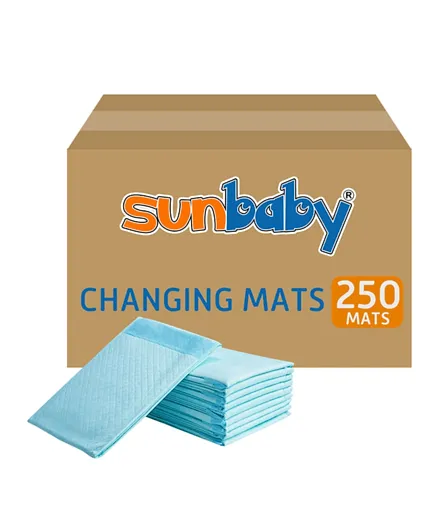 Sunbaby Disposable Changing mats Pack of 250 - Multicolour