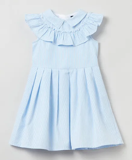 OVS Ruffle Details Dress - Blue