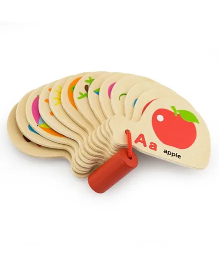 Viga Wooden Mini Book Learning Alphabet - Multi colour
