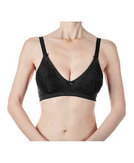Chicco Cotton Stretch Maternity Bra - Black