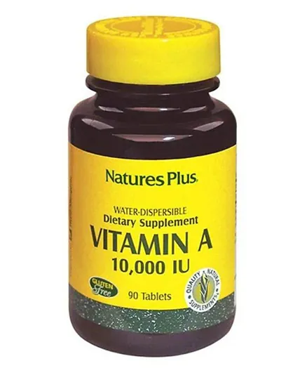 Natures Plus Vitamin A 10,000 IU Water Dispersible - 90 Tablets
