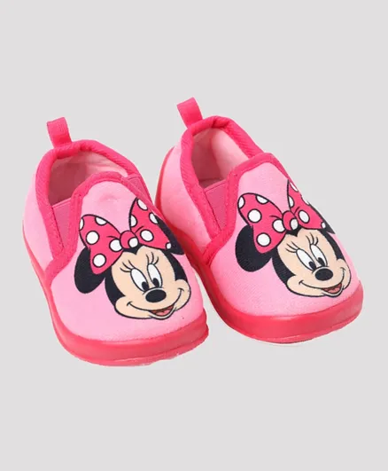 Minnie Mouse Slip On Shoes - Peach
