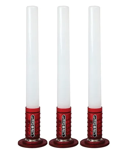 Dorcy Red Led Emergency Road Flares - Pack of 3
