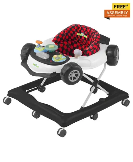 Baby Gee 3 Stand Car Shape Baby Walker - Black & Red
