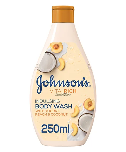 Johnson & Johnson Vita-Rich Smoothies Indulging Yogurt Peach & Coconut Body Wash - 250ml