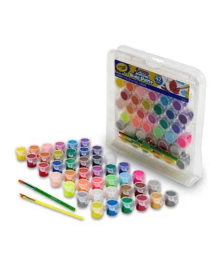 Crayola Washable Kids Paint Pots Set - 42 Count