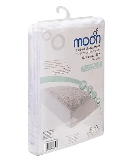 Moon Waterproof Mattress Protector - White