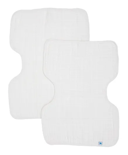 Little Unicorn Cotton Muslin Burp Cloth White - 2 Piece