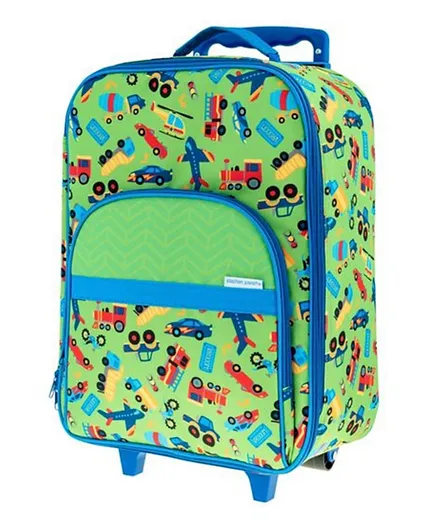Stephen Joseph All Over Print Rolling Trolley Bag Green - 18 Inches