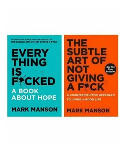 The Subtle Art of Not Giving a F*ck and Everything Is F*cked : A Book About Hope 2 Books Set - English