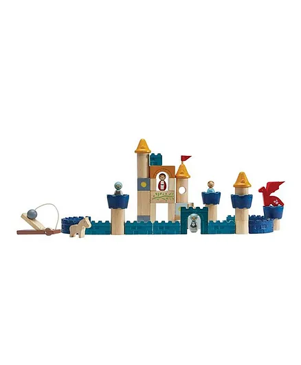 Plan Toys Orchard Series Castle Blocks Construction Set - 47 Pieces