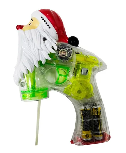 بندقية فقاعات سانتا كلوز من إتش واي بي مع موسيقى وإضاءة بمناسبة عيد الميلاد