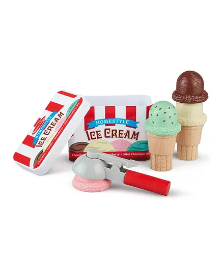 Melissa & Doug Scoop & Stack Ice Cream Cone Play Set - 8 Pieces