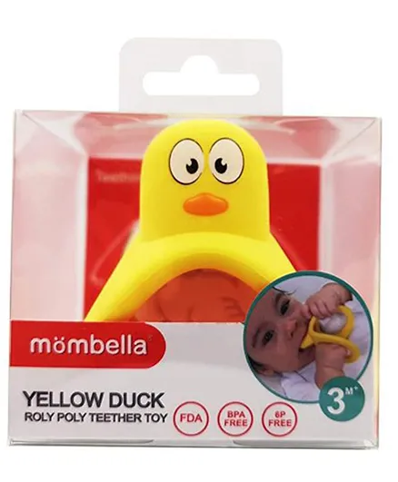 Mombella Duck Roly Poly Teether Toy - Yellow