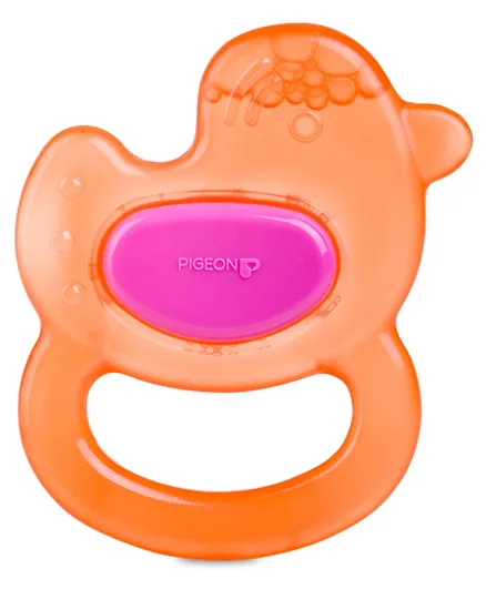 Pigeon Duck Cooling Teether -  Orange and Pink
