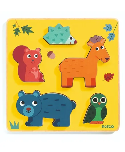 Djeco Frimours Forest Wooden Puzzle - 5 Pieces
