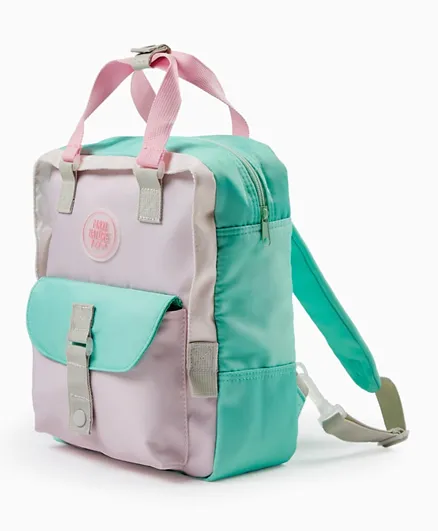زيبي - حقيبة يد وحقيبة ظهر للبنات - ألوان متعددة (12 بوصة)