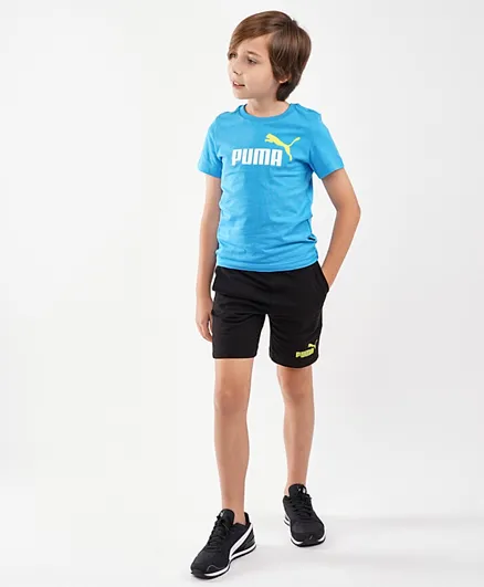 PUMA Logo T-Shirt & Shorts Set - Blue