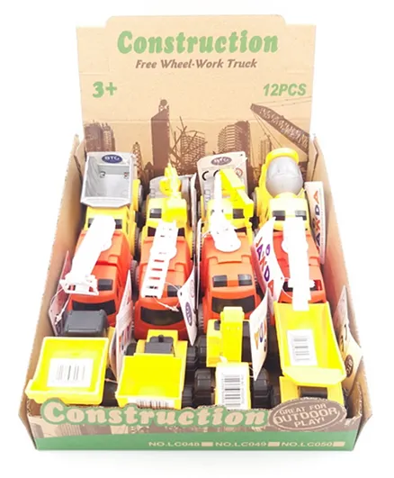 Jawda Construction Trucks Pack of 12 - Assorted