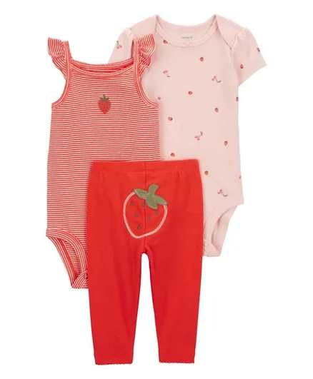 Carter's 3-Piece Strawberry Little Character Set - Pink & Red