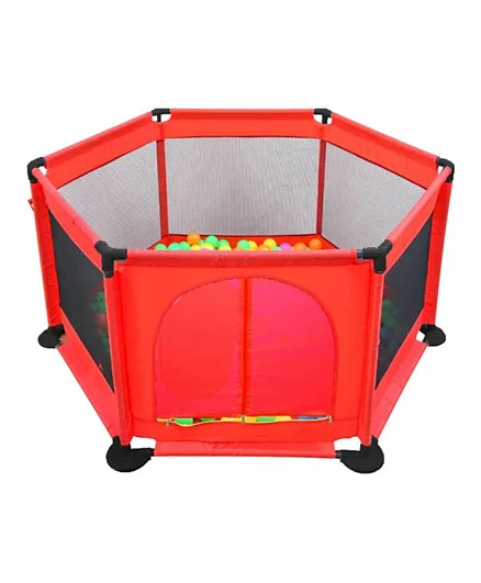 MyFunPlay Portable Playpen with 30 Free balls - Red
