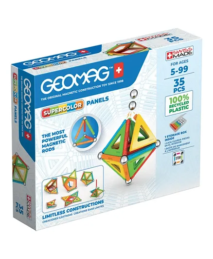 Geomag Supercolor Recycled Panels - 35 Pieces