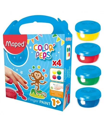 Maped Color peps Finger Paint Pot Pack of 4 - 80g each