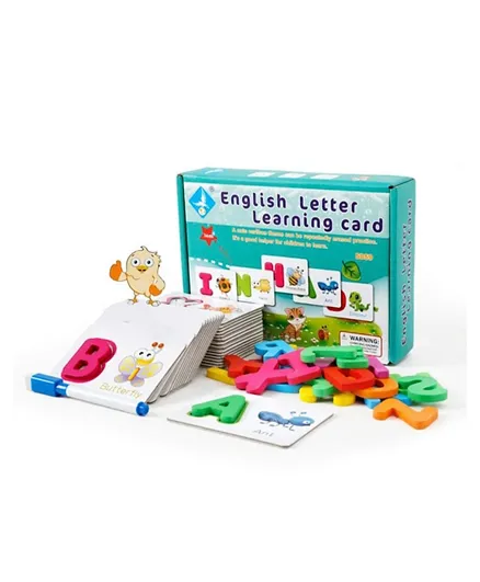 Factory Price English Letter Learning Cards with Alphabet Pegs