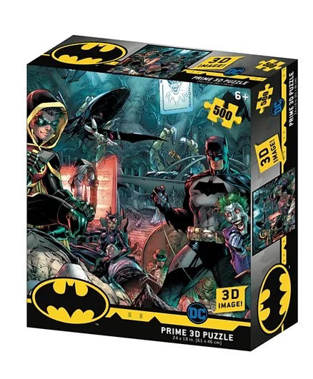 Prime 3D DC Comics Batman and Robin Puzzle - 500 Pieces