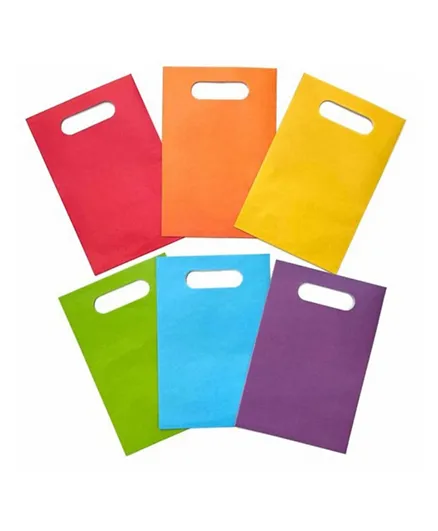 أكياس حفلات ورقية ملونة متنوعة من ماركات مختلفة - 6 قطع