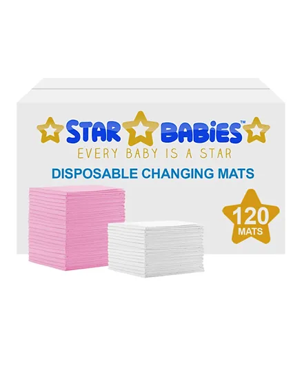 Star Babies Disposable Changing Mats - 120 Pieces