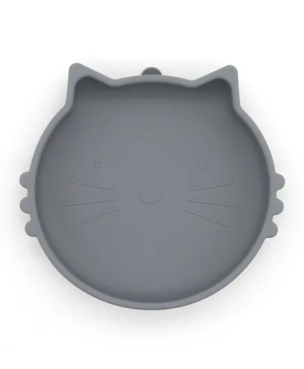 Factory Price Kitty Silicone Plate Set- Grey