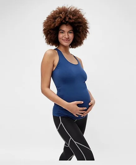 Mamalicious Active Wear Maternity Top - Blue