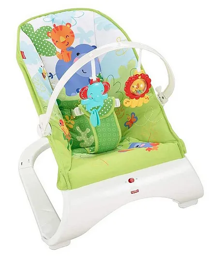 Fisher Price Rainforest Friends Comfort Curve Bouncer- Green