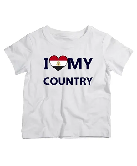 Twinkle Hands I Love My Country Egypt T-Shirt - White