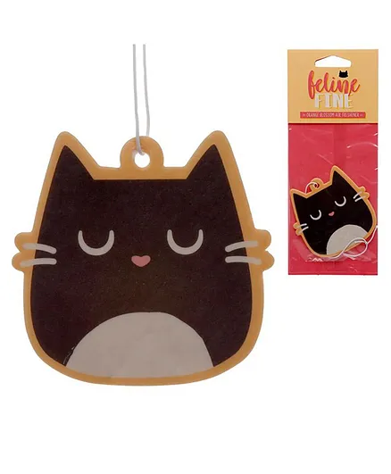 Puckator Car Air Freshener Orange Blossom Feline Fine Cat Air Freshener - Black