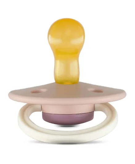 Rebael Fashion Natural Rubber Round Pacifier Size 1 - Tornado Plum Mouse