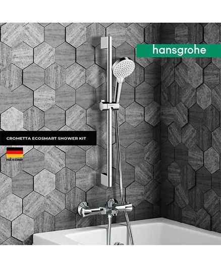 دانوب هوم مجموعة دُش هانسجروهي كروميتا إيكوسمارت مع عمود الاستحمام