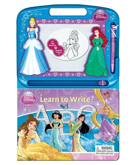 Phidal Disney's Princess Line Learn to Write ABC Activity Book Learning Series - Multicolour