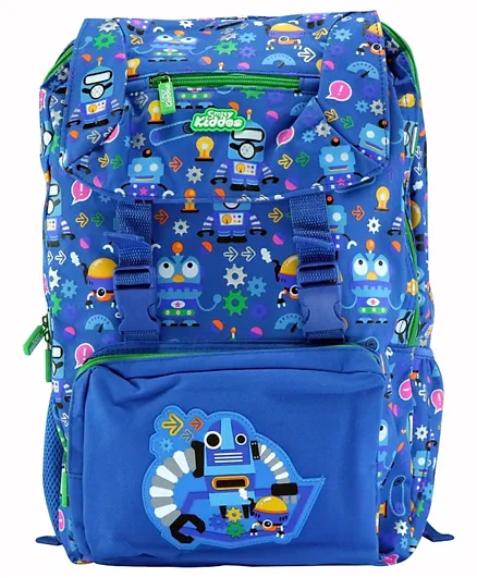 Smily Kiddos Fancy Foldover Backpack Blue - 18 Inches