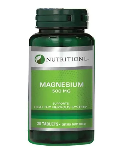 Nutritionl Magnesium 500mg Dietary Supplement - 30 Tablets