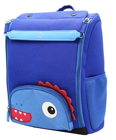 Nohoo Jungle School Bag Dinosaur Print Blue - 14 Inches