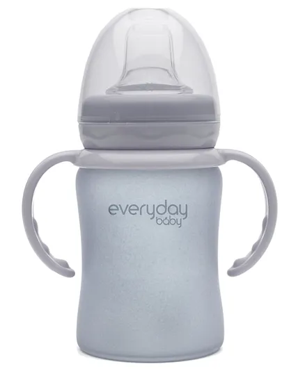 Everyday Baby Glass Sippy Cup Shatter Protected Quite Grey - 150mL