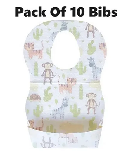 Cute 'n' Cuddle Disposable Bibs White - Pack of 10