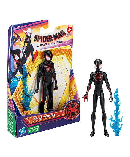 Spider Man Across the Spider-Verse Miles Morales Action Figure with Web Accessory - 6 Inch